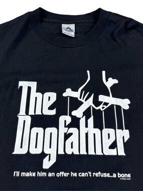 Vintage The Dogfather T-Shirt Funny Parody Dog Lover Bone Snoop Dogg Men’s XL